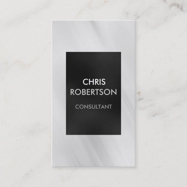 Vertical Plain Gray Attractive Business Card (Front)