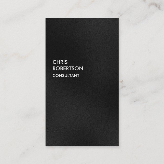Vertical Plain Gray Attractive Charm Business Card (Front)