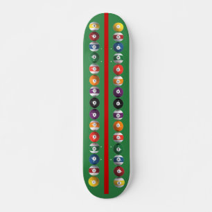 Vertical Pool Balls / Billiards: Skateboard Deck