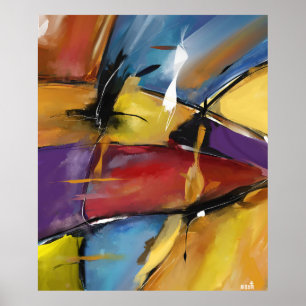 Vertical poster extra large model "Abstract 1509"