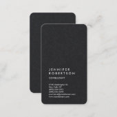 Vertical Premium Black Trendy Consultant Business Card (Front/Back)