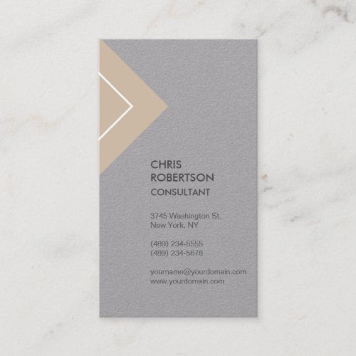 Vertical Premium Grey Minimalist Modern  Business Card