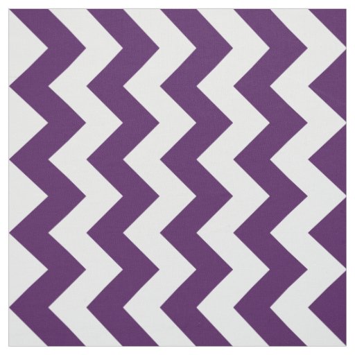 Vertical Purple and White Zigzag Pattern Fabric