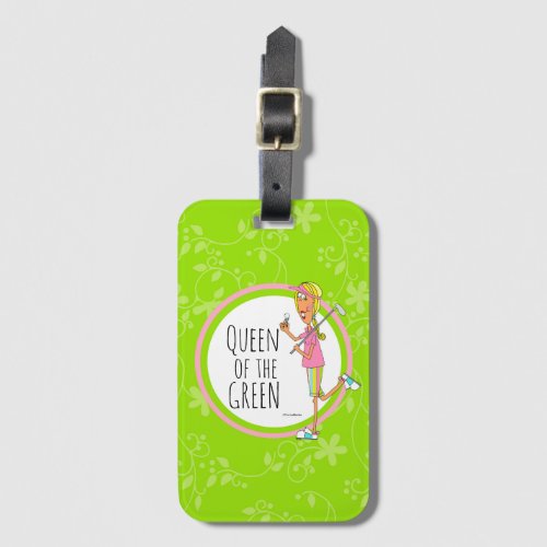 Vertical_Queen of the Green Luggage Tag