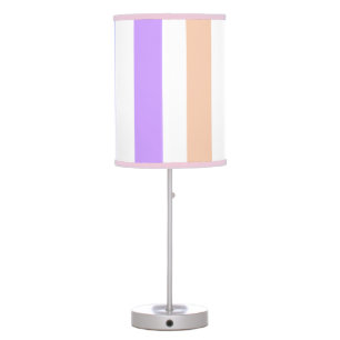 Vertical Rainbow Stripes Line Pattern Table Lamp