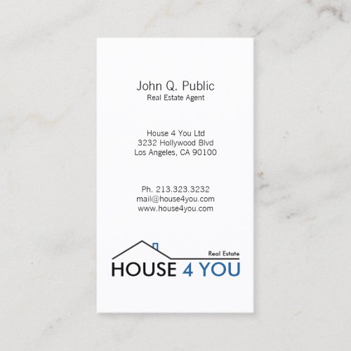 Real Estate Vertical Business Card