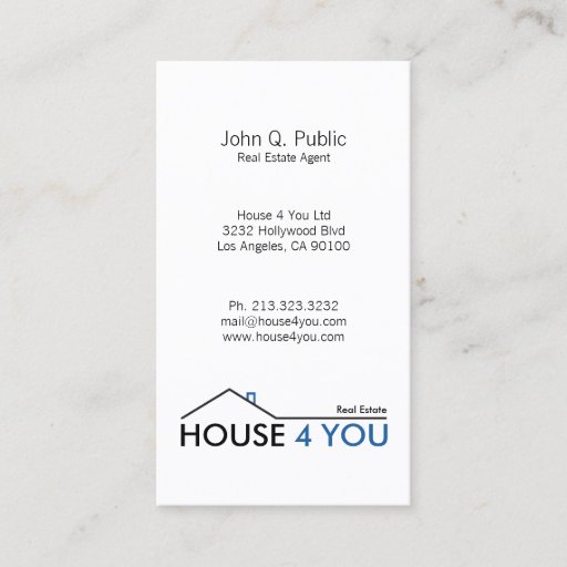Customizable Real Estate Vertical Business Card