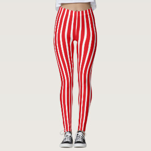 red and white vertical striped pants
