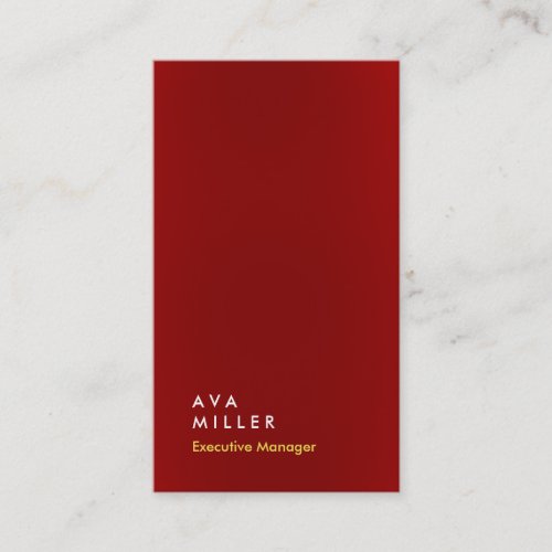 Vertical red color professional modern simple business card