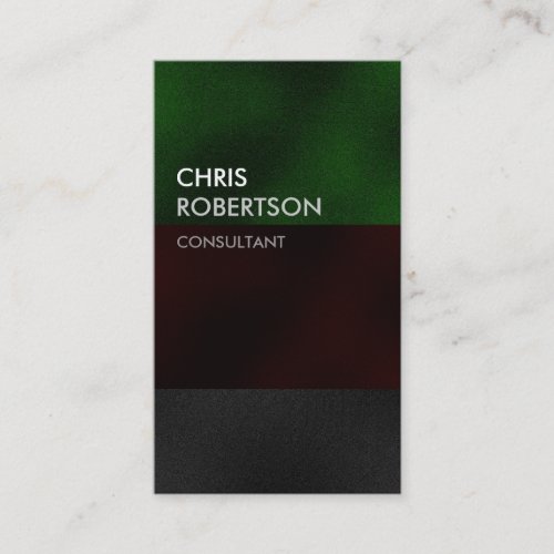 Vertical Red Green Gray Attractive Business Card