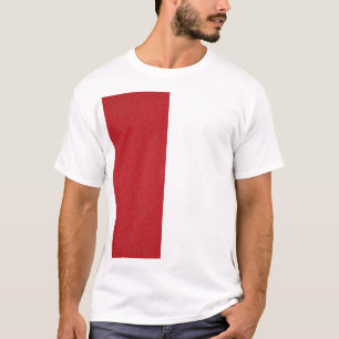 Vertical Red Noise Accent T-Shirt – Customizable