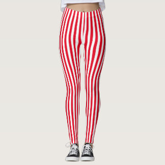 red and white vertical striped pants