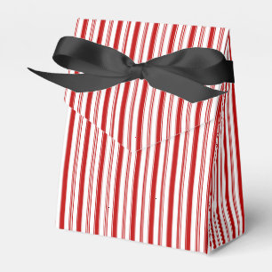 Vertical Red & White Stripes Favor Boxes