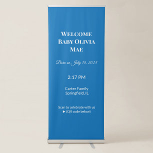Vertical Retractable Banner   Baby Welcome Sign