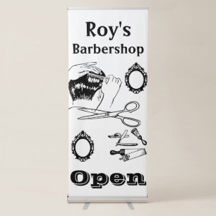 Vertical Retractable Banner Barbershop