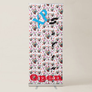 Vertical Retractable Banner Beauty Salon Barber