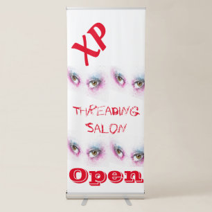Vertical Retractable Banner Beauty Salon Barber