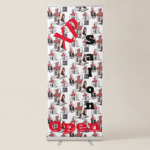 Vertical Retractable Banner Beauty Salon Barber