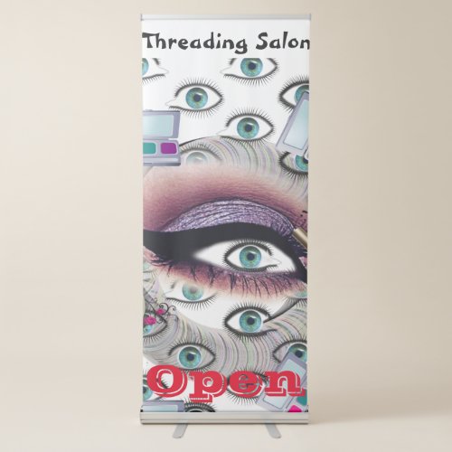 Vertical Retractable Banner Beauty Salon Barber