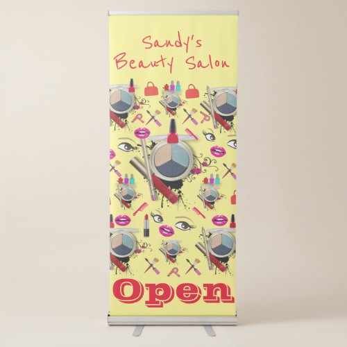 Vertical Retractable Banner Beauty Salon Barber