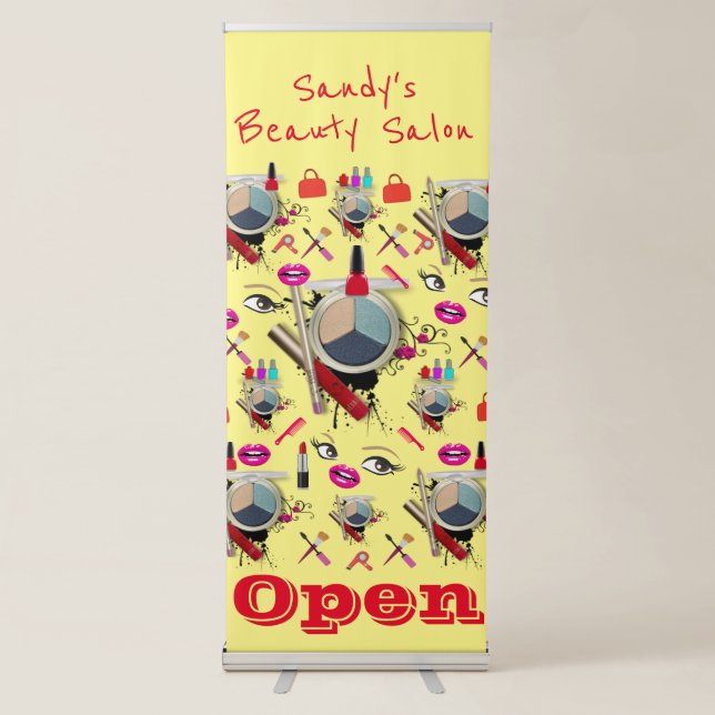 Vertical Retractable Banner Beauty Salon Barber (Front)