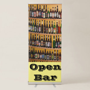 Vertical Retractable Banner Beer Open Bar