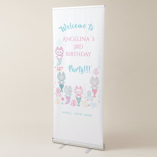 Vertical Retractable Banner Birthday Party (3/4)