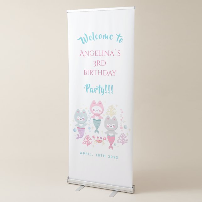 Vertical Retractable Banner Birthday Party (3/4)