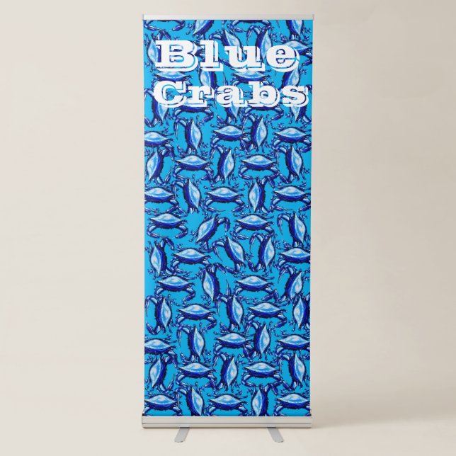 Vertical Retractable Banner Blue Crabs (Front)