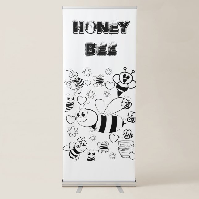 Vertical Retractable Banner Bumblebee Honeybee (Front)