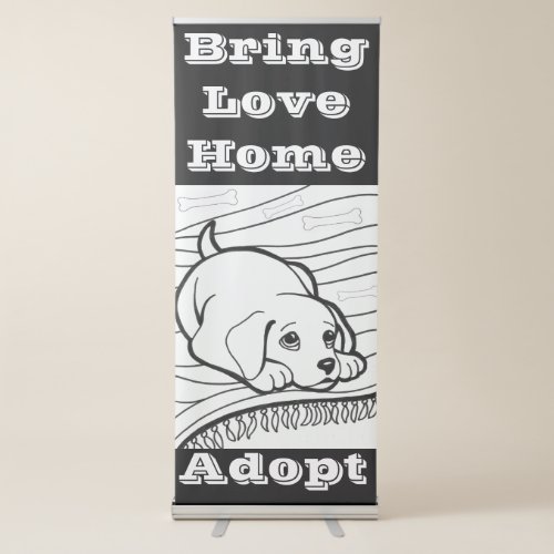 Vertical Retractable Banner Dog Adoption