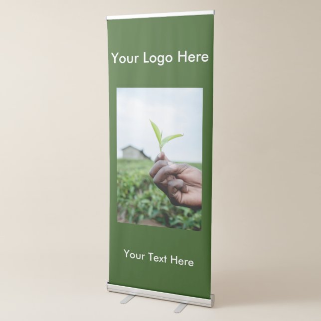 Vertical Retractable Banner of Tea Leaf (3/4)