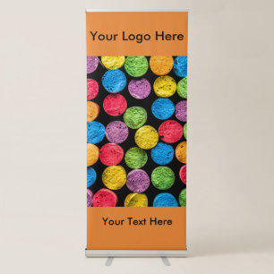 Vertical Retractable Banner with abstract chalk