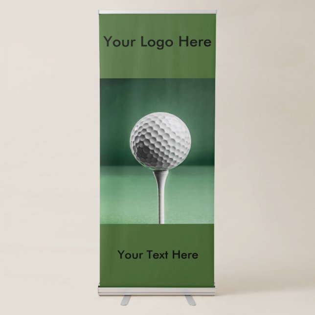 Vertical Retractable Banner with Golf Ball (Front)