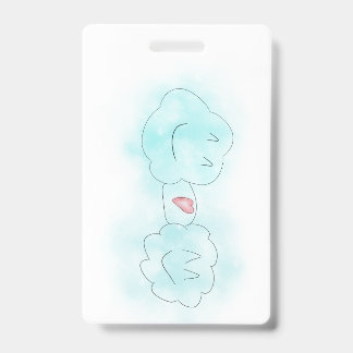VERTICAL, RETRACTABLE - CLOUD LOVE BADGE