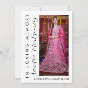 Vertical Script In Loving Memory funeral program