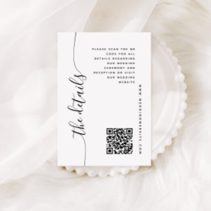 Vertical Script Wedding Details Enclosure Card