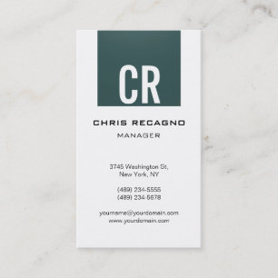 Vertical Slate Gray Stripe White Business Card