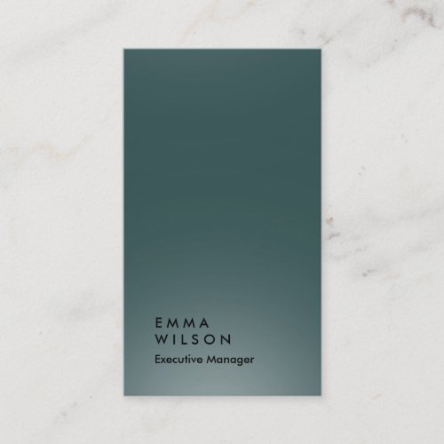 Vertical slate grey professional plain modern business card