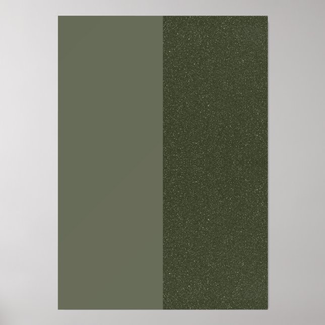 Vertical Split Moss Green Poster – Customizable Holder (Front)