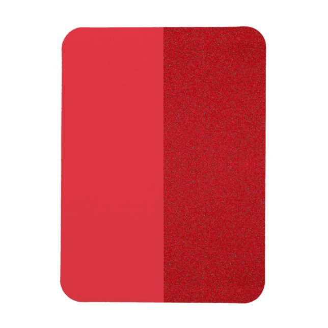 Vertical Split Red Textured Photo Magnet - Custom (Vertical)
