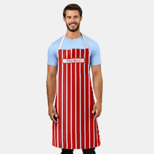 Vertical Stripe #3 DIY Colors Black White SV Apron