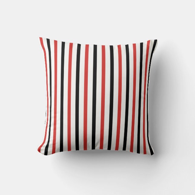 Vertical Stripe Elegance Throw Pillow (Front)