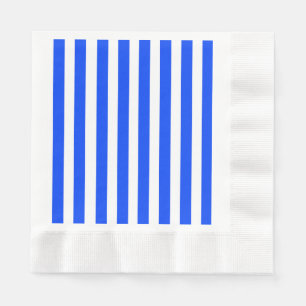 Vertical Stripe Sailor Blue & White Pattern Napkins
