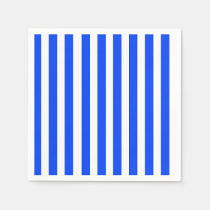 Vertical Stripe Sailor Blue & White Pattern Napkins