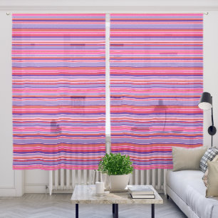 Vertical striped pattern lilac pink tones sheer curtains