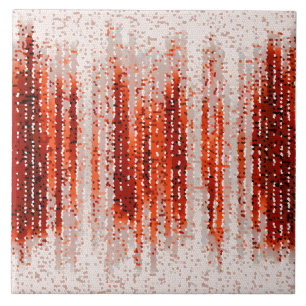 Vertical stripes, abstract, red, grey, white ceramic tile