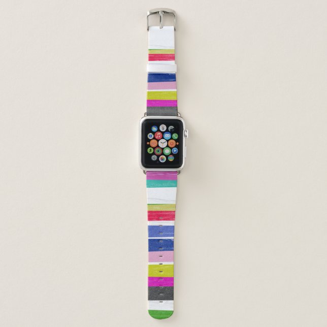 Vertical Stripes Apple Watch Band (Front)