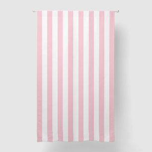 Vertical Stripes Baby Pink And White Striped Blackout Curtains