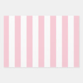 Vertical Stripes Baby Pink And White Striped Wrapping Paper Sheets (Front 3)